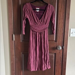Mauve Long Sleeve Dress in Rich Plum